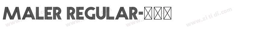 Maler Regular字体转换